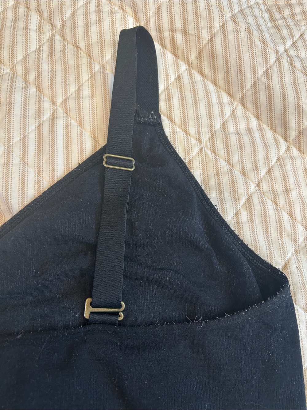 GUC Branwyn Black Wool Essential Busty Bra Bralette with Adjustable Straps - Picture 8 of 15
